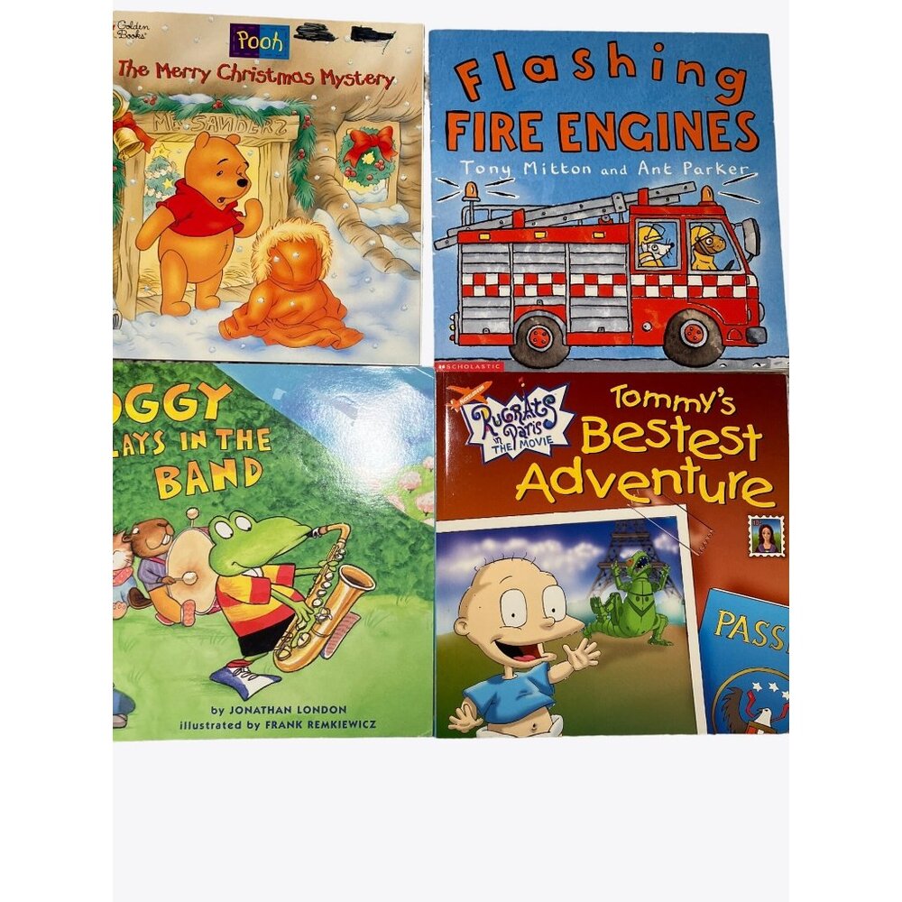 CHILDREN BOOKS.  Fire Engines   Rugrats   Pooh  Froggy